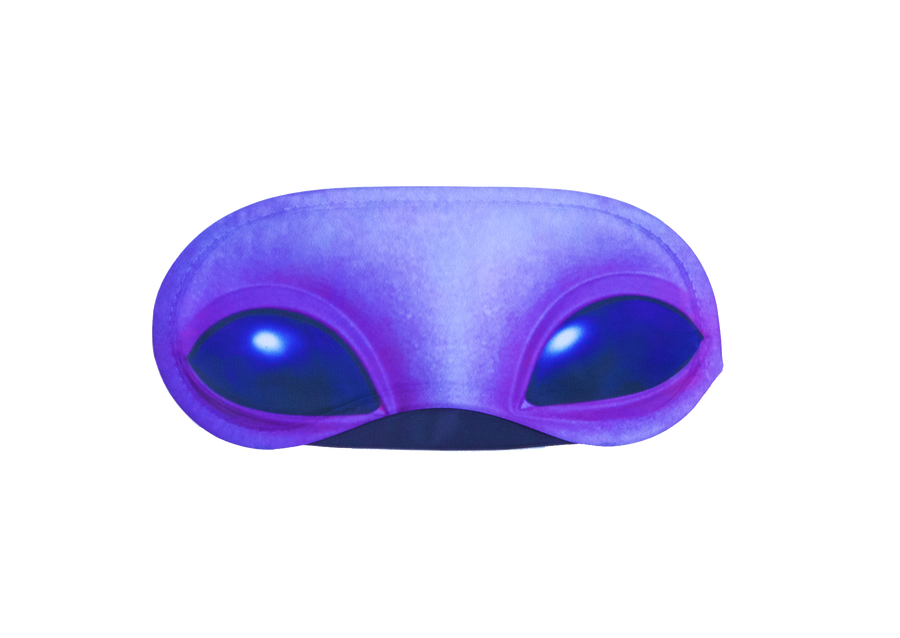 Reusable sleep eye mask with an original spooky humorous printed design
