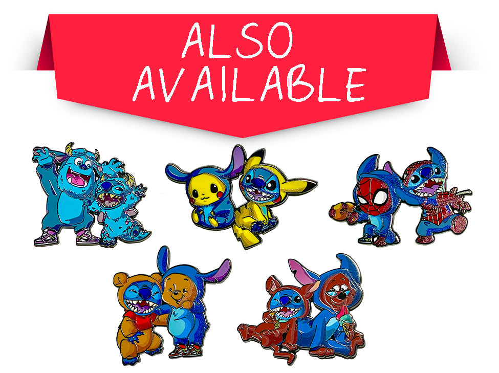 Stitch as Scooby and Scooby as Stitch Enamel Pin – A Mischievous and Playful Disney Mashup