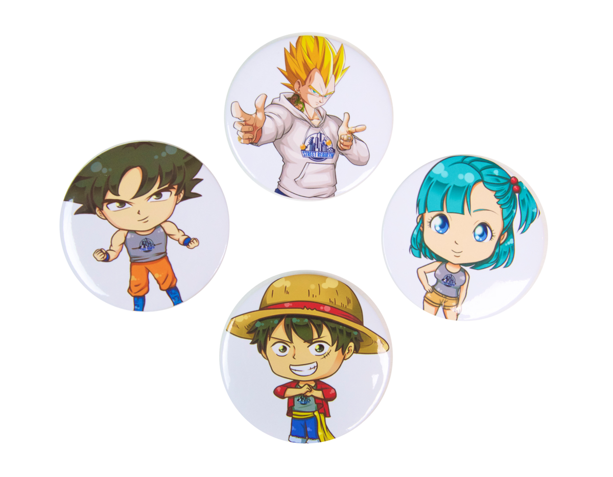 Anime Awesome Refrigerator Magnet Set - Office And Home Decor - Grab Bag And Birthday Favors