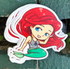 1 Mermaid Chibi Sticker – One 4 Inch Water Proof Vinyl Sticker – For Hydro Flask, Skateboard, Laptop, Planner, Car, Collecting, Gifting