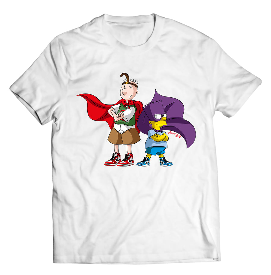 Unisex graphic T-shirt featuring an original faith-inspired humorous retro illustration