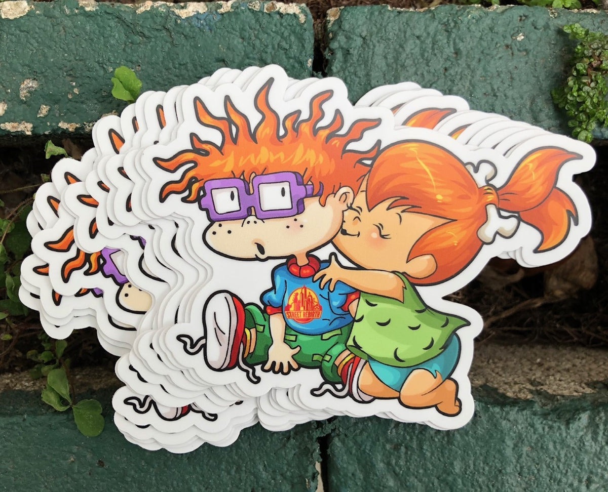 Baby Love Chuckie and Pebbles Sticker– One 4 Inch Water Proof Vinyl Sticker – For Hydro Flask, Skateboard, Laptop, Planner, Car, Collecting, Gifting