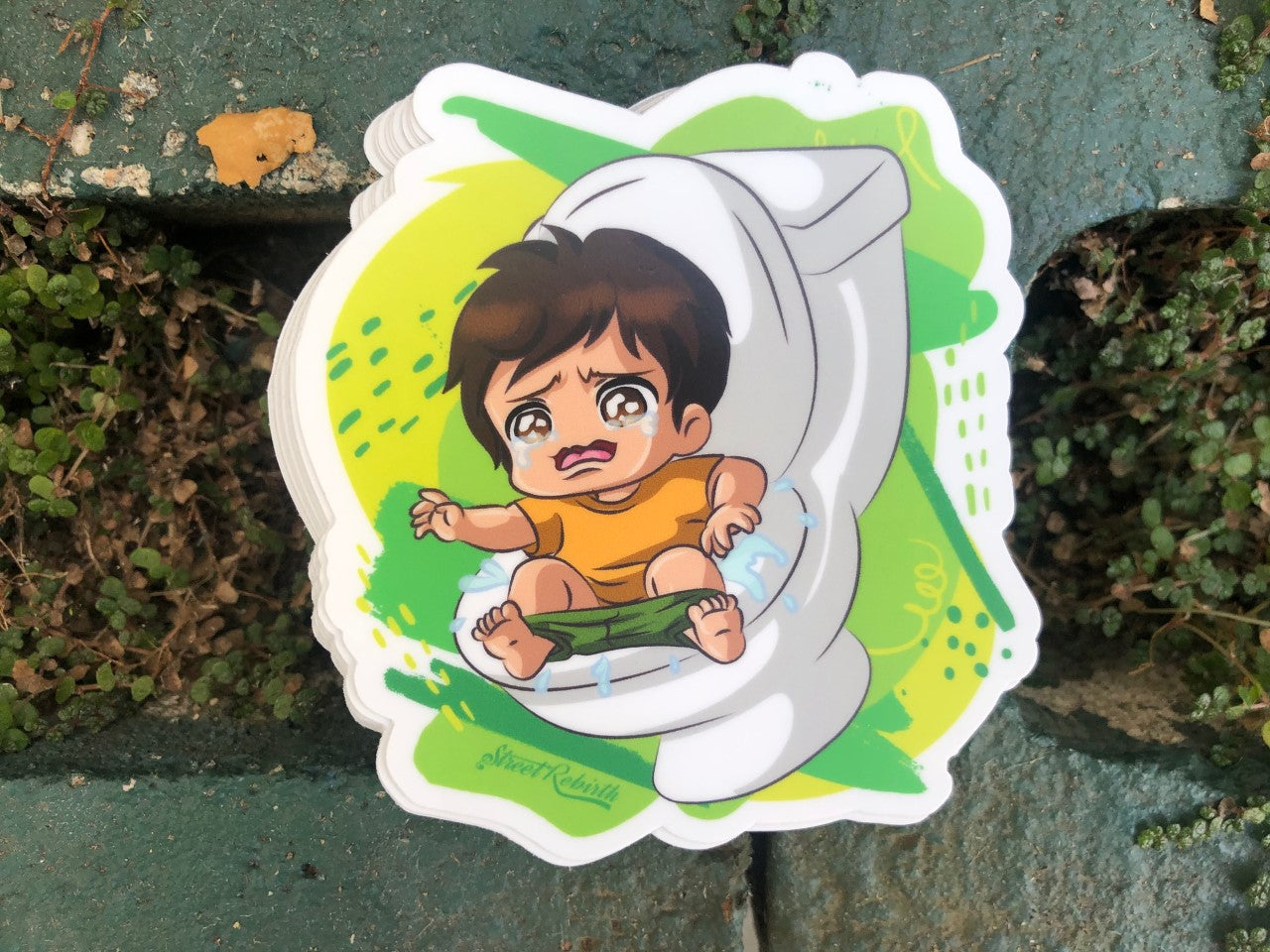 Baby Poop Sticker – One 4 Inch Water Proof Vinyl Sticker – For Hydro Flask, Skateboard, Laptop, Planner, Car, Collecting, Gifting