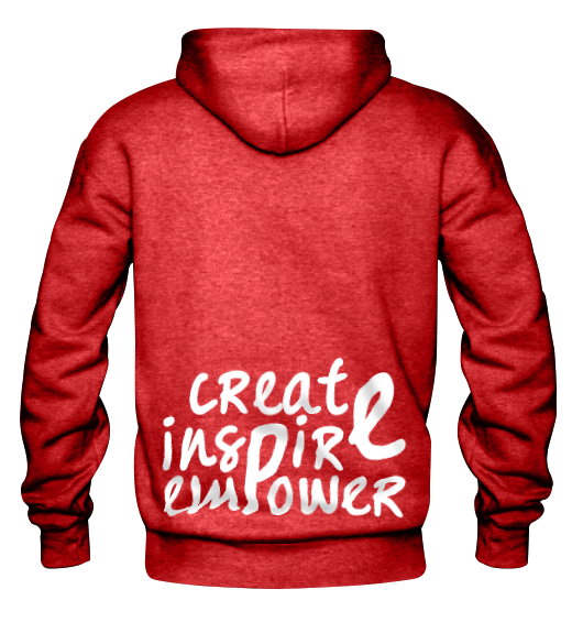 Red with Red Logo Hoodie - Street Rebirth Signature Brand - Create inspire Empower