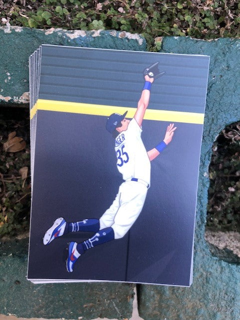 Waterproof vinyl sticker featuring an original baseball illustration