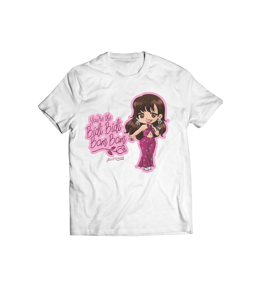 Unisex graphic T-shirt featuring an original music cultural cute illustration