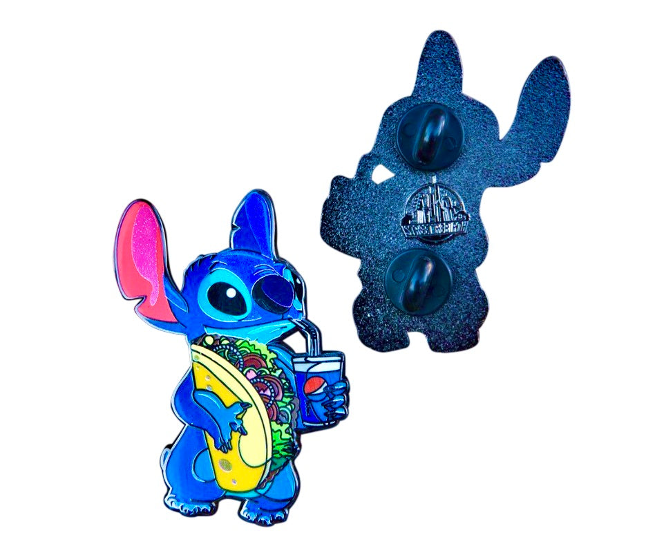 Stitch Taco and Cola Enamel Pin – Mischievous Fun with a Delicious Twist