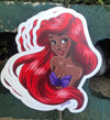 1 Black Mermaid Sticker – One 4 Inch Water Proof Vinyl Sticker – For Hydro Flask, Skateboard, Laptop, Planner, Car, Collecting, Gifting