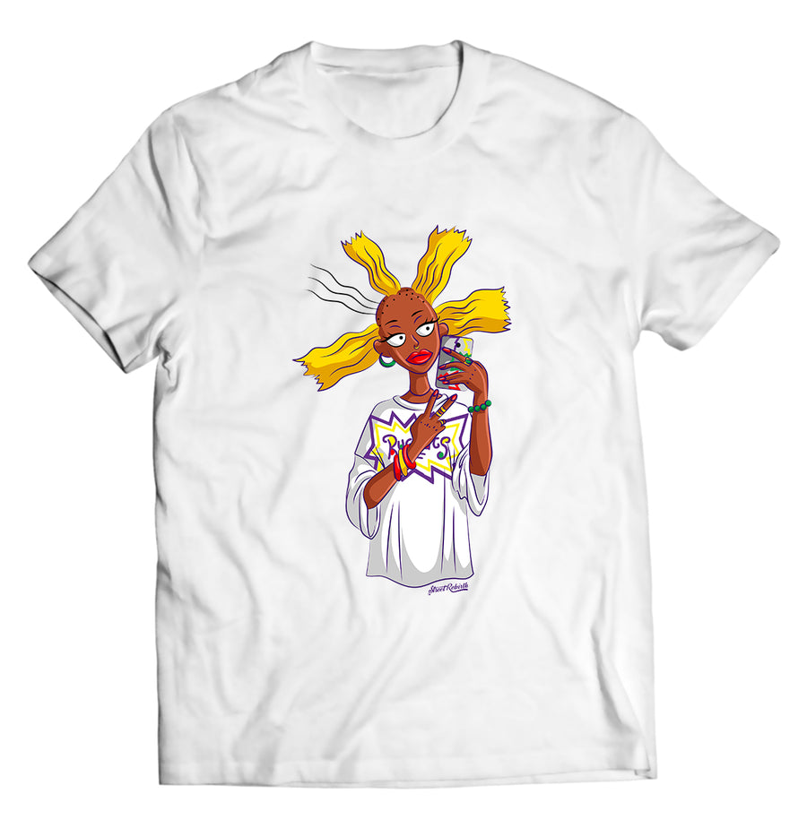 Unisex graphic T-shirt featuring an original retro cartoon-style illustration