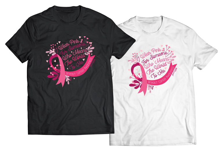 I Wear Pink for Someone Who Means the World to Me – Breast Cancer Awareness Support Shirt (Unisex Graphic Tee)