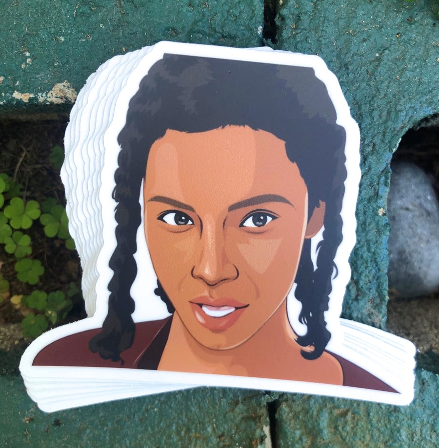 Bye Felicia 90s movie quote catchphrase sticker in bold flat color art