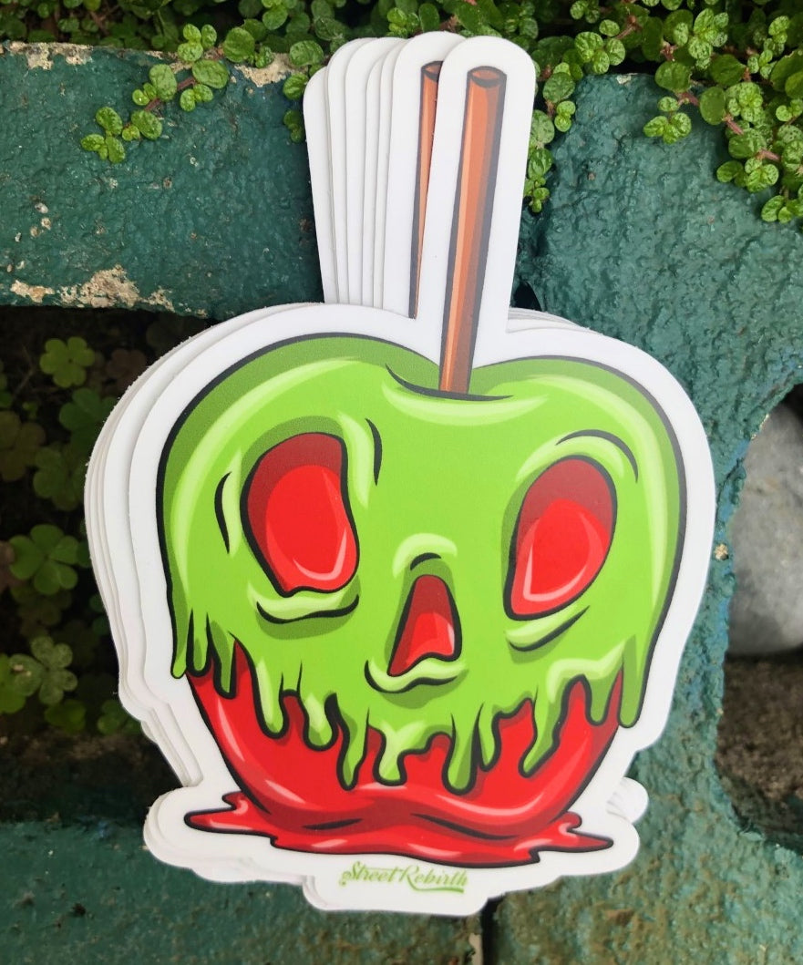 Snow White Candy Apple Vinyl Sticker – A Wickedly Sweet Tribute to a Classic Tale
