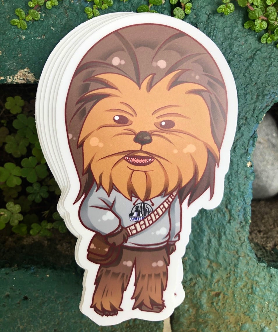 Chibi Chewbacca Vinyl Sticker – A Cute and Furry Tribute to the Galaxy’s Favorite Wookiee