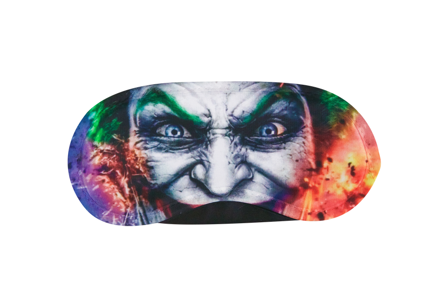 Reusable sleep eye mask with an original spooky humorous printed design