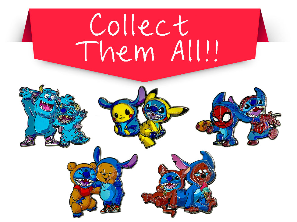 Stitch and Sully Outfit Swap Enamel Pin – A Playful Disney Mashup