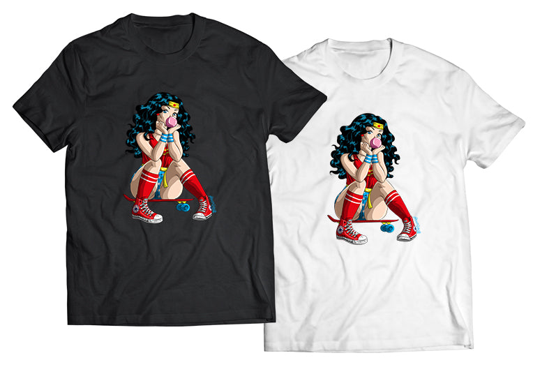 Wonder Woman Skater Girl Shirt – Superhero Meets Street Style