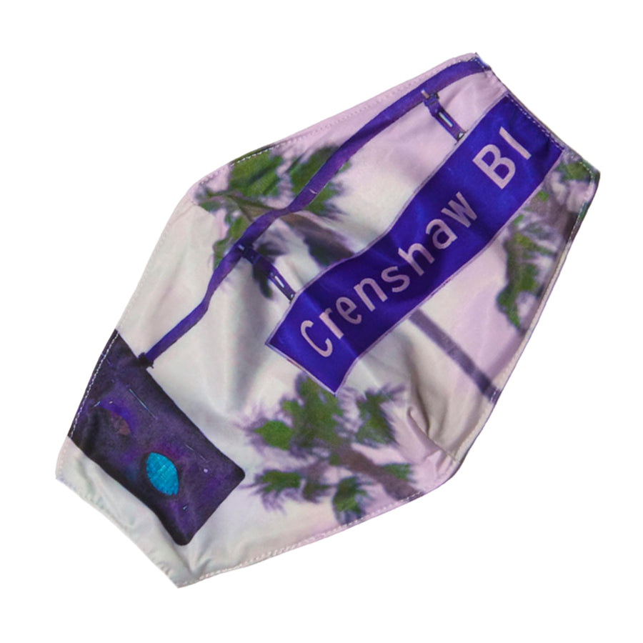 Reusable fashion face mask with an original colorful printed design