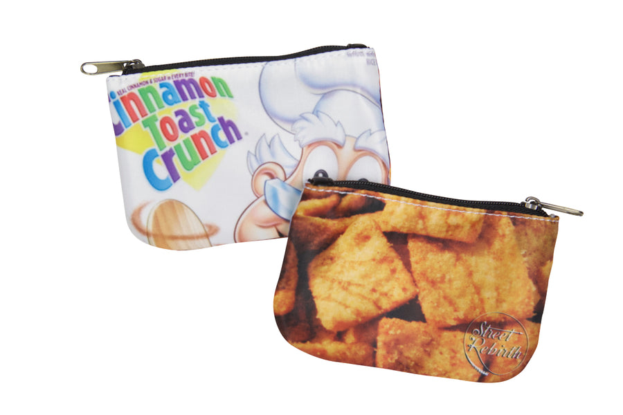 Compact coin purse with an original humorous printed design