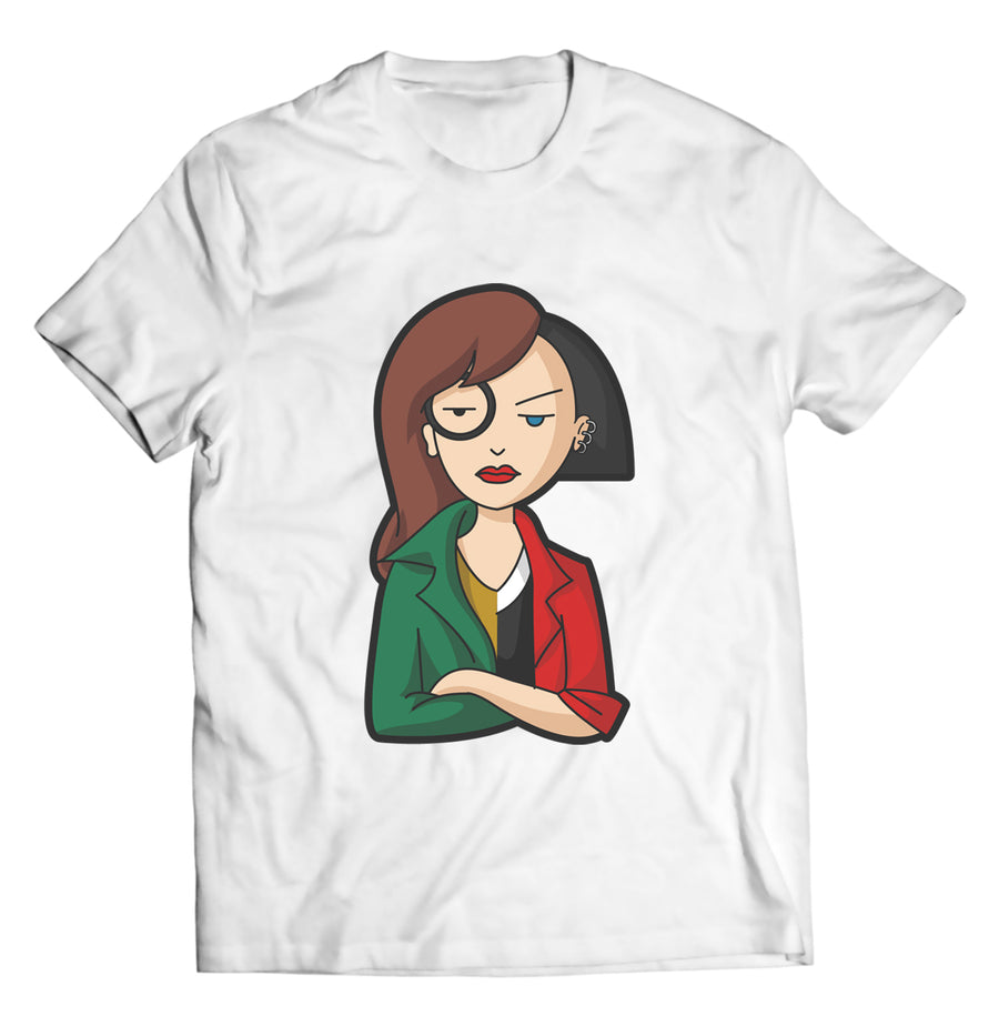 Unisex graphic T-shirt featuring an original humorous retro cartoon-style illustration
