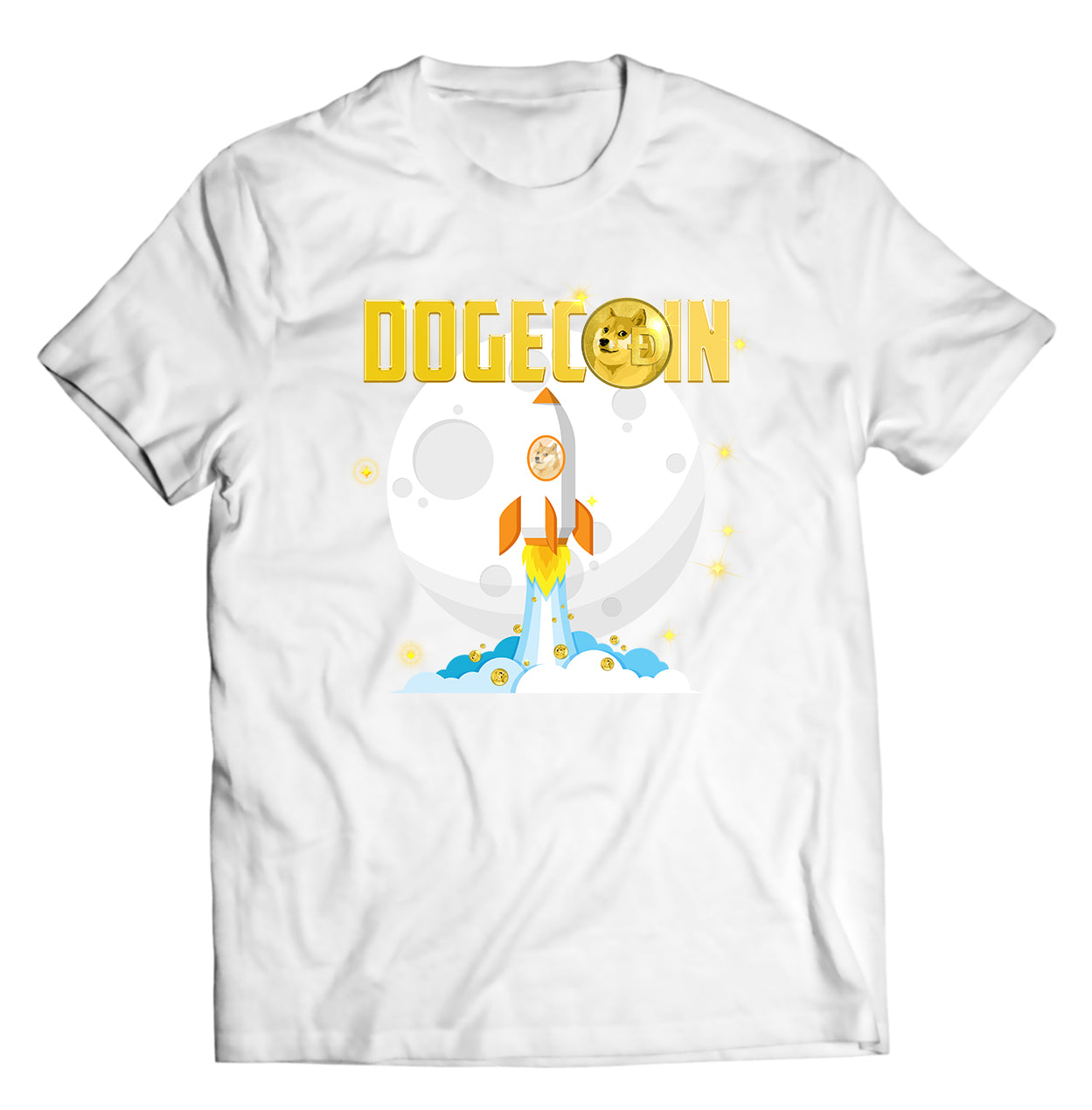 Doge Dogecoin To The Moon Shirt - Direct To Garment Quality Print - Unisex Shirt - Gift For Him or Her