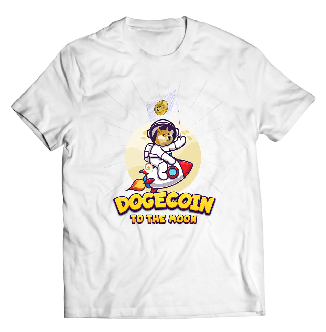 Doge Dogecoin To The Moon Shirt - Direct To Garment Quality Print - Unisex Shirt - Gift For Him or Her