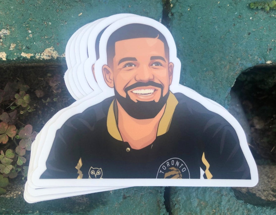 Waterproof vinyl sticker featuring an original hip hop music illustration