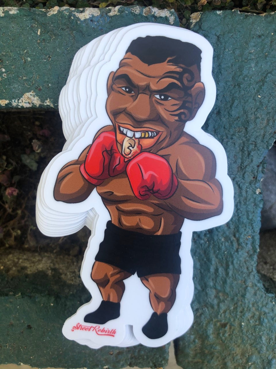 Waterproof vinyl sticker featuring an original humorous retro illustration