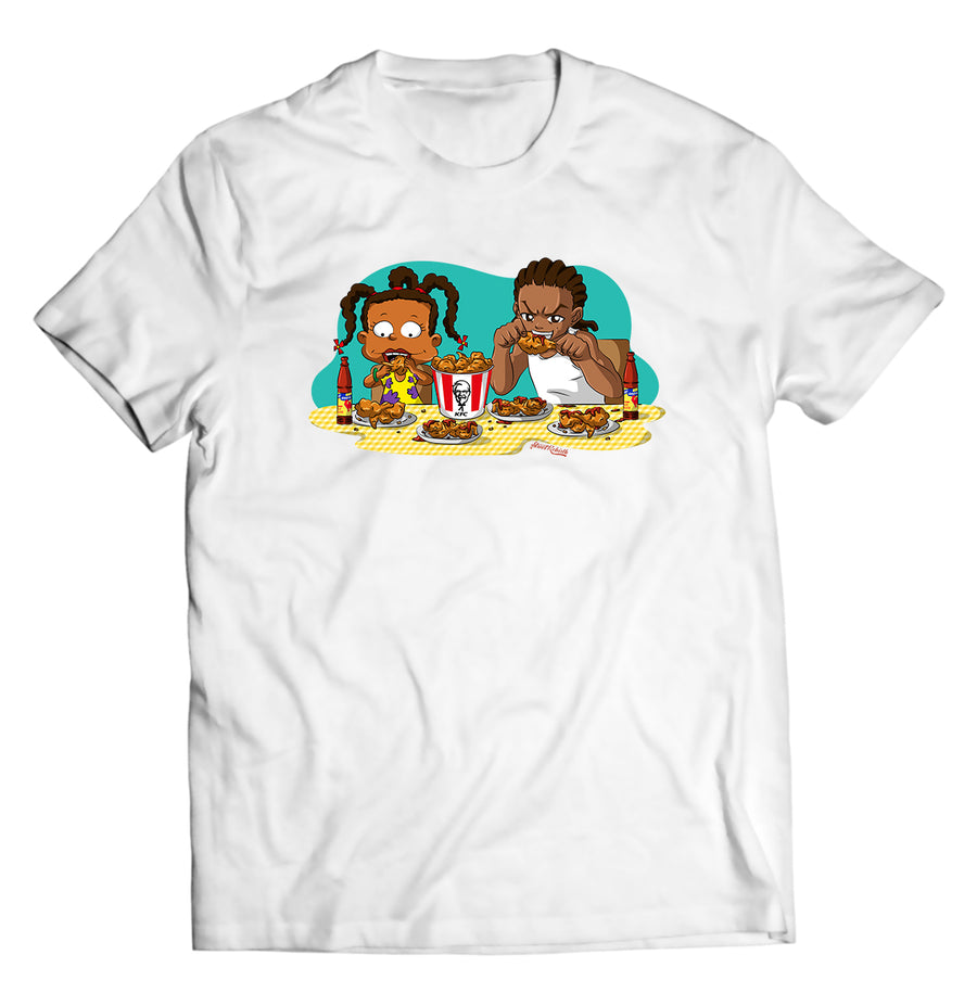 Unisex graphic T-shirt featuring an original animal-themed humorous illustration