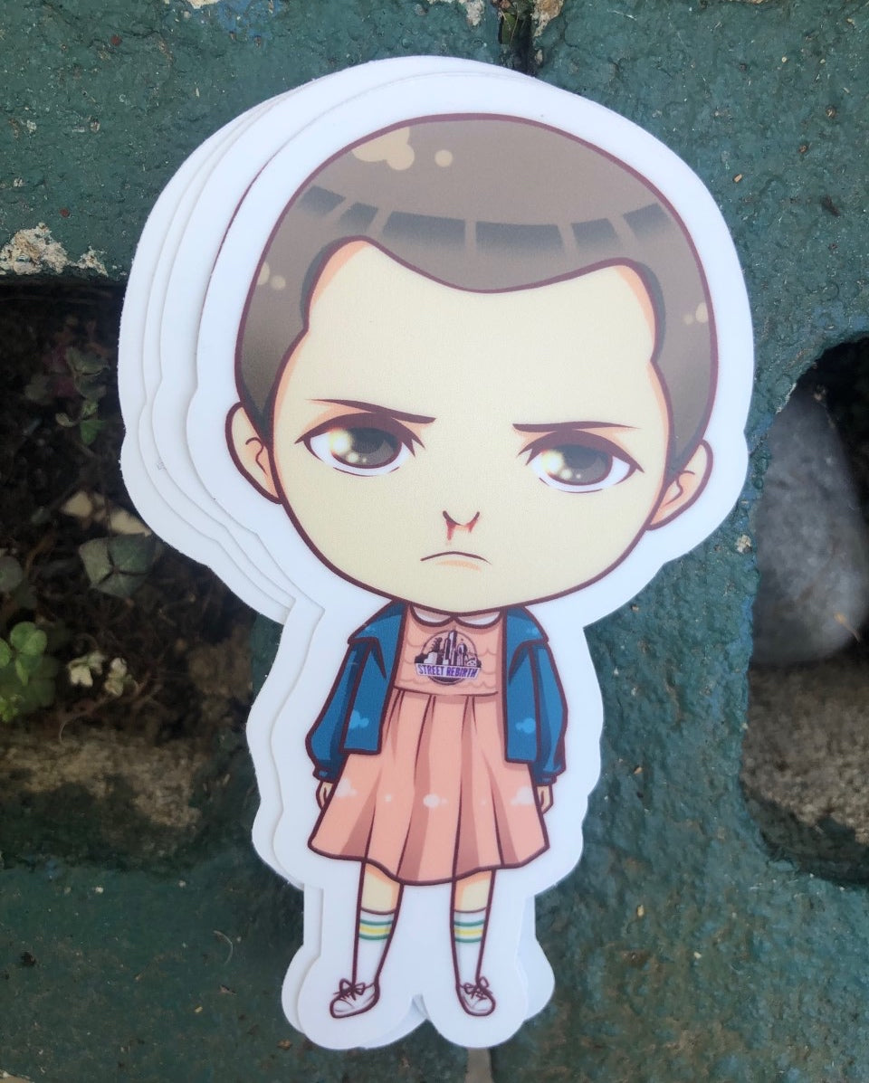 Chibi Eleven Vinyl Sticker – A Cute and Powerful Tribute to the Iconic Heroine
