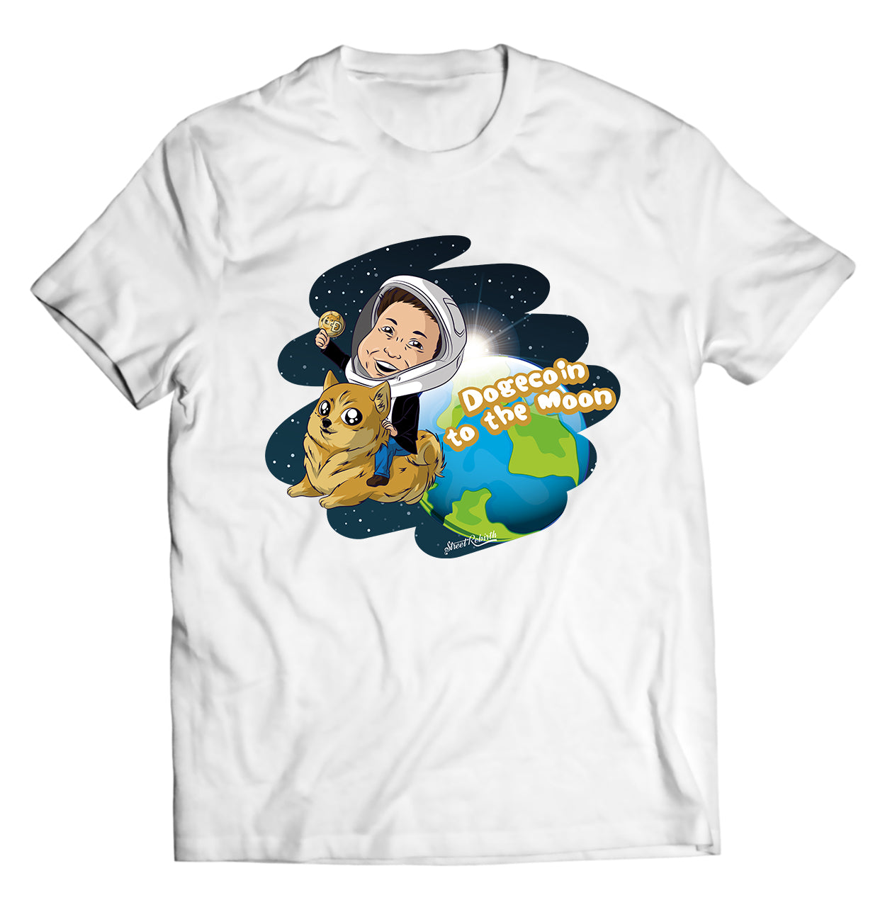 Doge Dogecoin To The Moon Shirt - Direct To Garment Quality Print - Unisex Shirt - Gift For Him or Her