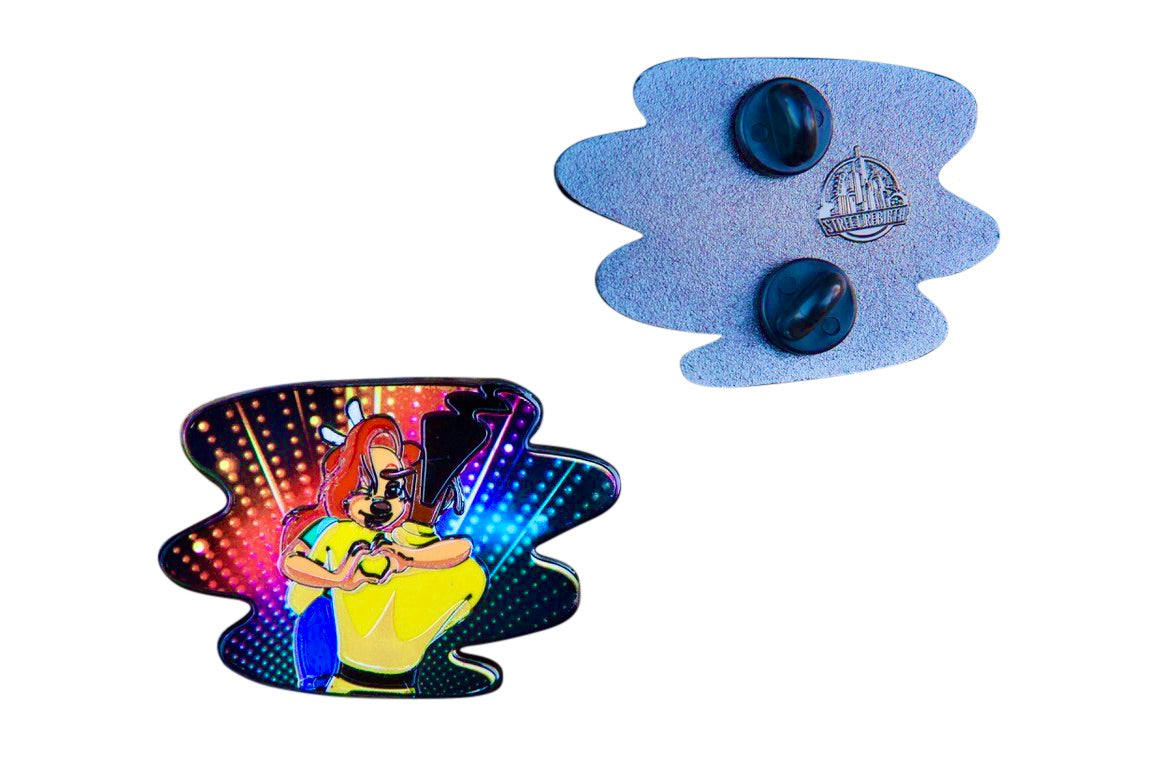 Roxanne and Powerline "Entanglement" Enamel Pin – A Playful Twist on Disney Drama