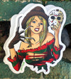 1 Freddy Jason Chick   Sticker – One 4 Inch Water Proof Vinyl Sticker – For Hydro Flask, Skateboard, Laptop, Planner, Car, Collecting, Gifting