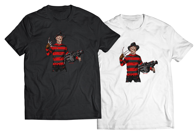 Freddy With Grenade Launcher Shirt - Direct To Garment Quality Print - Unisex Shirt - Gift For Him or Her