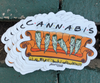 1 Friends Cannibis Sticker – One 4 Inch Water Proof Vinyl Sticker – For Hydro Flask, Skateboard, Laptop, Planner, Car, Collecting, Gifting