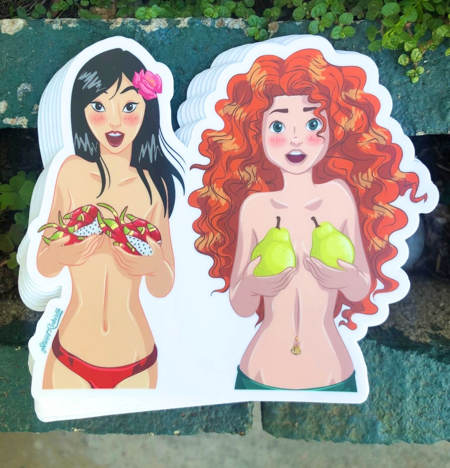Royal Sexy Vibes Vinyl Sticker – Bikini Bottoms and Fruit Glam