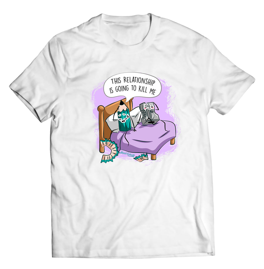 Unisex graphic T-shirt featuring an original humorous illustration