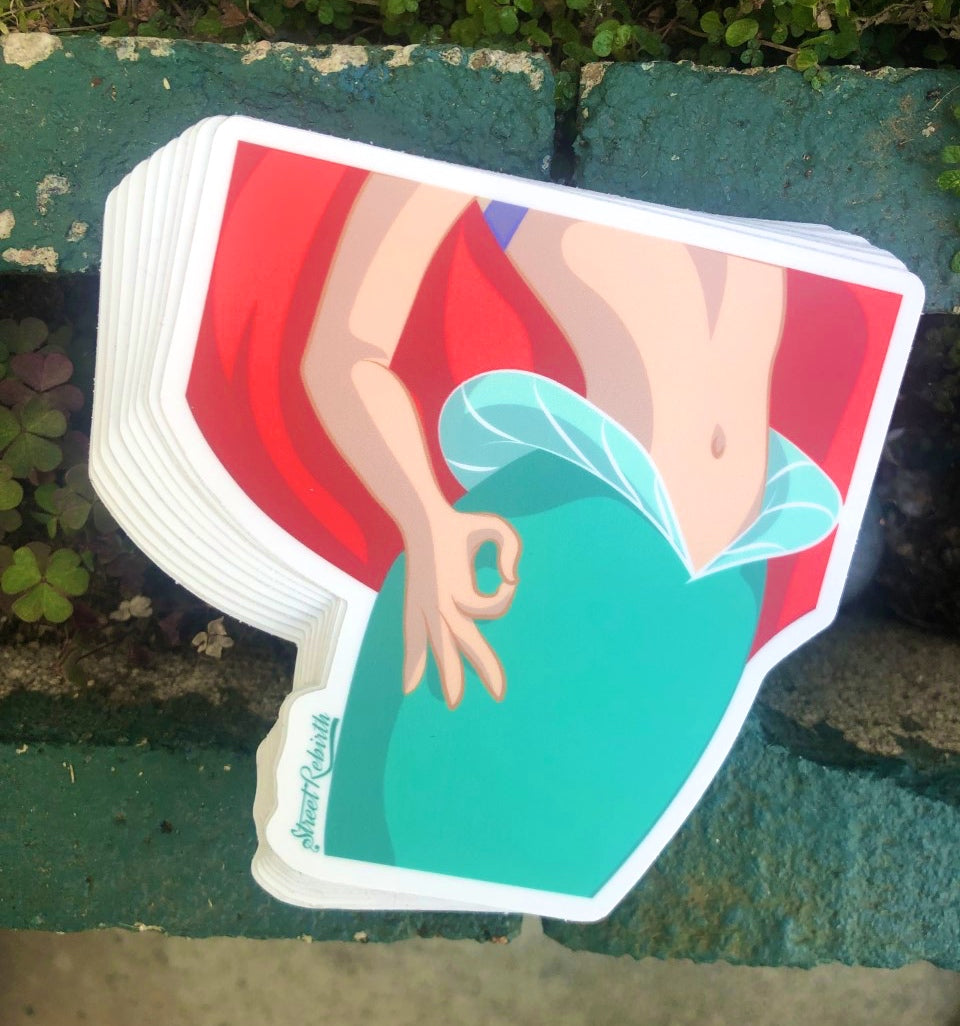 Ariel GOT EM Circle Game Vinyl Sticker – The Little Mermaid Gets Playful