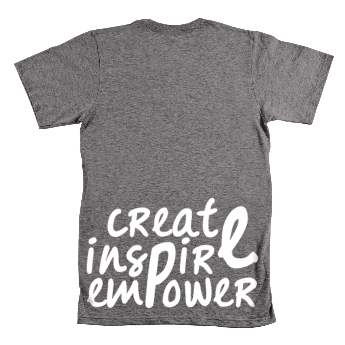 Grey Shirt with Blue Logo- Street Rebirth Signature Brand - Create inspire Empower