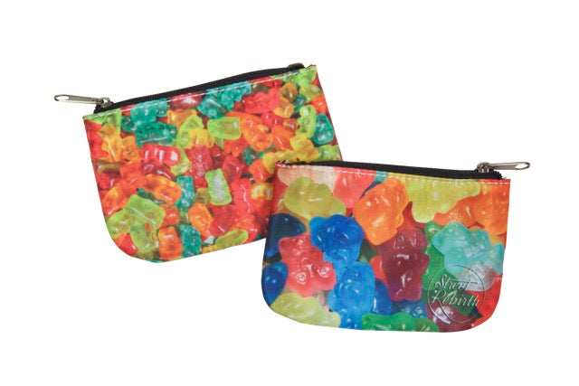 Compact coin purse with an original animal-themed humorous printed design