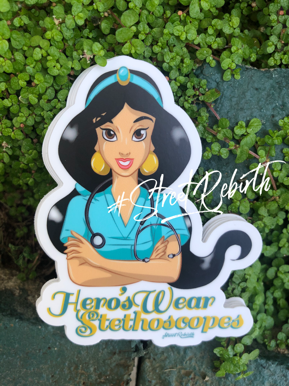 1 Heros Wear  Sticker – One 4 Inch Water Proof Vinyl  Sticker – For Hydro Flask, Skateboard, Laptop, Planner, Car, Collecting, Gifting