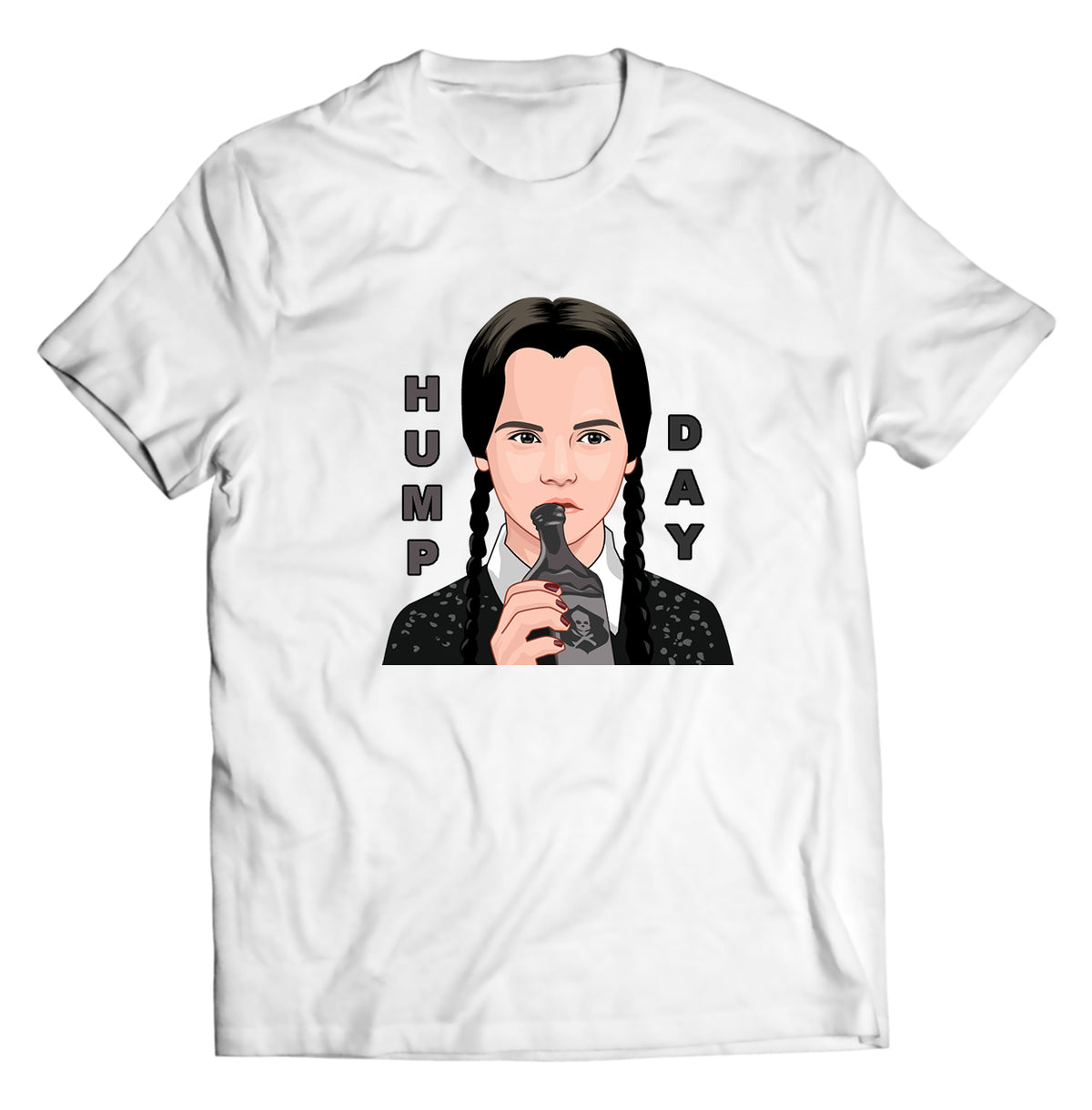 Hump Day – Wednesday Addams Pun Shirt (Unisex Funny Gothic Graphic Tee)