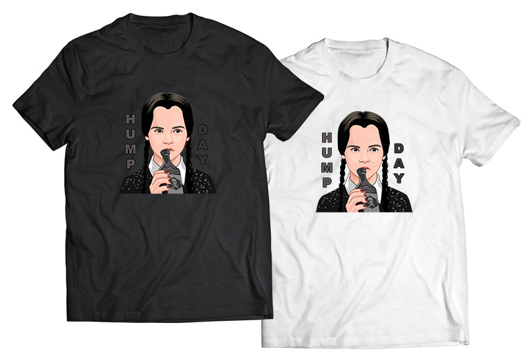 Hump Day – Wednesday Addams Pun Shirt (Unisex Funny Gothic Graphic Tee)