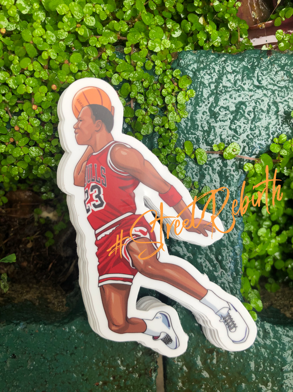 Jordan Flying for the Dunk Vinyl Sticker – Air Jordan in Action