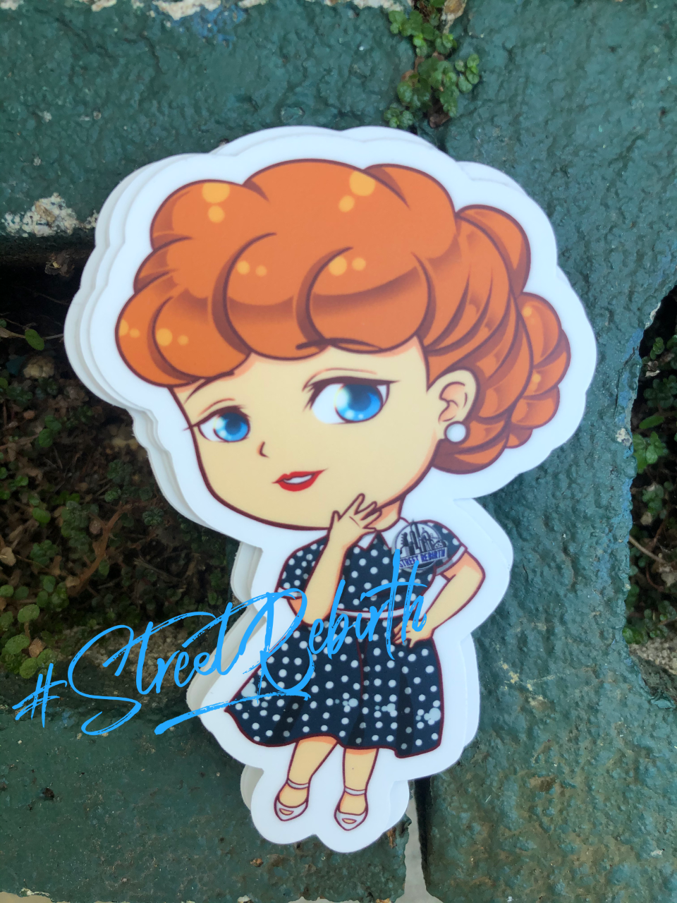 1 Lucy Sticker – One 4 Inch Water Proof Vinyl Sticker – For Hydro Flask, Skateboard, Laptop, Planner, Car, Collecting, Gifting