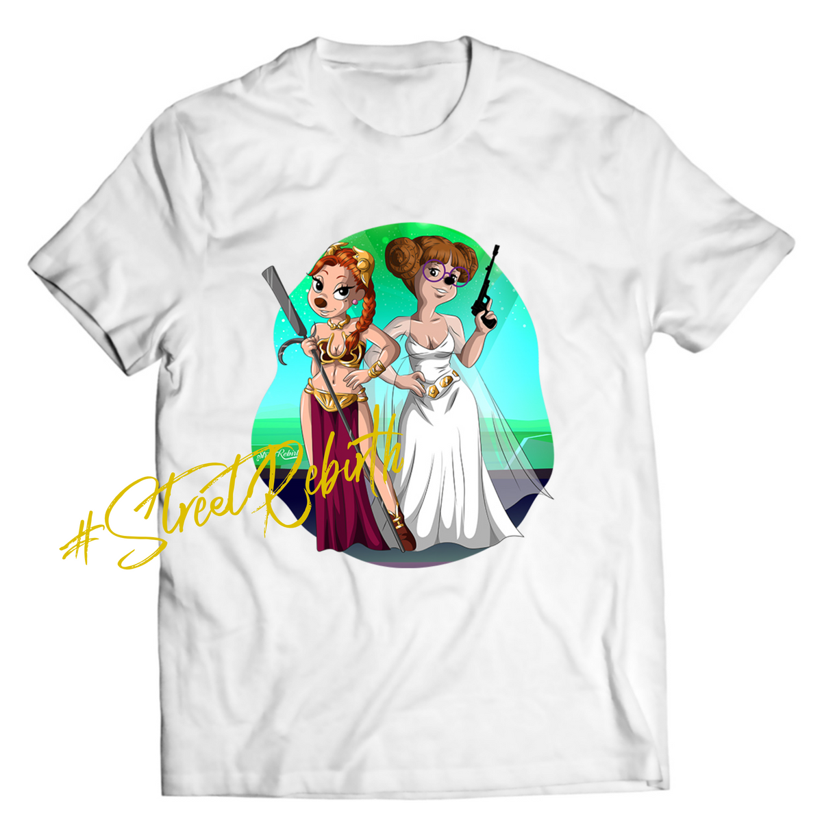 Roxanne and Stacey as Princess Leia DTG-Printed Shirt – A Disney Meets Star Wars Mashup