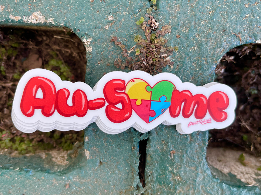 Waterproof vinyl sticker featuring an original humorous illustration