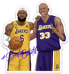 Bron And Kareem Sticker – One 4 Inch Water Proof Vinyl Sticker – For Hydro Flask, Skateboard, Laptop, Planner, Car, Collecting, Gifting
