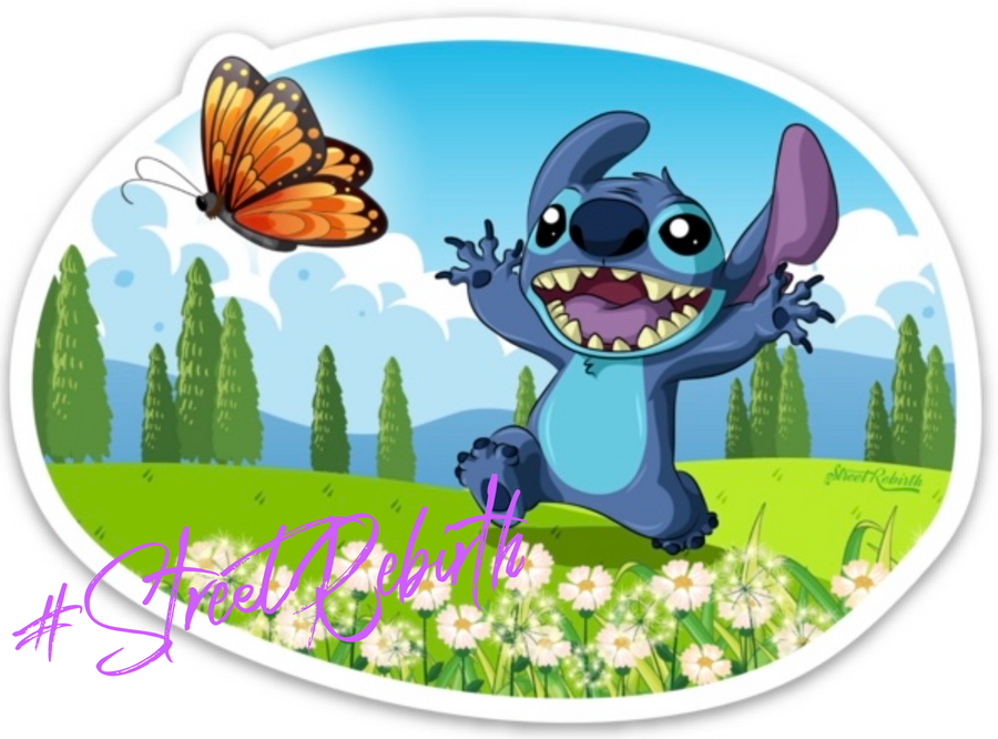 Waterproof vinyl sticker featuring an original humorous illustration