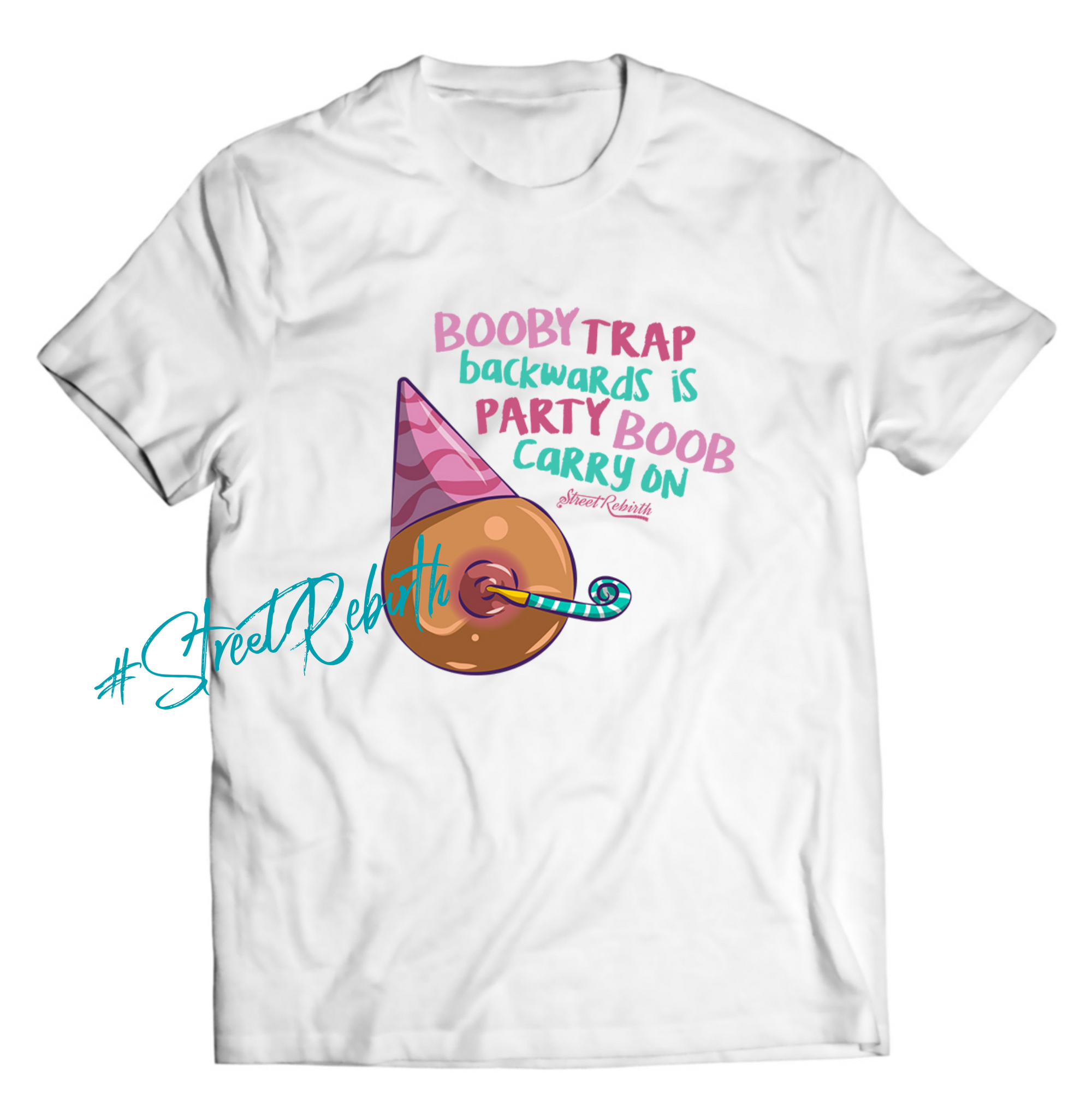 Booby Trap Party Boob Shirt - Direct To Garment Quality Print - Unisex Shirt - Gift For Him or Her