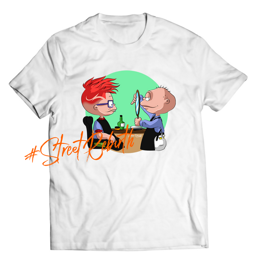 Unisex graphic T-shirt featuring an original colorful illustration